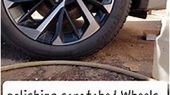 How to repair scratched Wheels, with 3,000 sandpaper then buff. But be careful the clear on these wheels are very thin. #MotorsportMadness #wheels #scratchrepair | Motorsport Madness