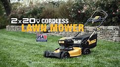 DEWALT 20V MAX 21.5 in. Electric Battery Powered Walk Behind Push Lawn Mower with (2) 10Ah Batteries & Charger DCMWP233U2