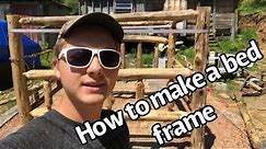 How to make a cedar log bed frame