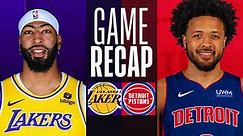 Game Recap: Lakers 133, Pistons 107
