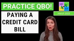 Let's Practice QBO - Paying a Credit Card Bill