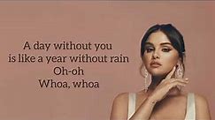 Selena gomez - a year without rain (Lyrics)