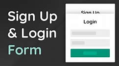 How to Build a Login & Sign Up Form with HTML, CSS & JavaScript - Web Development Tutorial