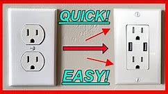 How To Install a NEW USB wall Outlet Easy #diy