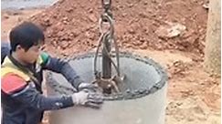 Amazing installing concrete pipe underground with diy smart tool