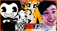 DanTDM & Stampy vs. Bendy and the Ink Machine | WWE 2K17 [s7e8]