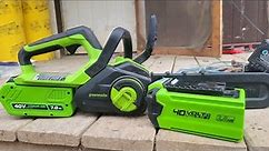 Electric Chainsaws are great | Greenworks 12 inch 40v