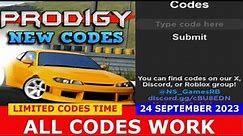 *NEW UPDATE CODES* [CODES] Prodigy Drift [ALPHA] ROBLOX | ALL CODES | SEPTEMBER 24, 2023