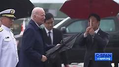Video Of Joe Biden Struggling With His Umbrella In Japan Goes Viral