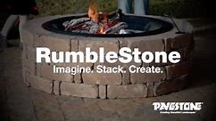 Pavestone RumbleStone 84 in. x 38.5 in. x 94.5 in. Outdoor Stone Fireplace in Greystone 53334
