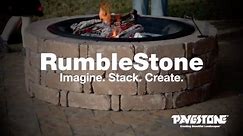 Pavestone RumbleStone 84 in. x 38.5 in. x 94.5 in. Outdoor Stone Fireplace in Greystone 53334
