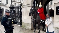 "Tourist vs. Royal Guard: Ignoring the Line on a Super Packed Day in London"