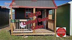 12x20 Lofted Barn Cabin. PREMIER PORTABLE BUILDINGS