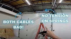 Garage Door Cable Replacement & Spring Adjustment!