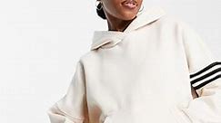 adidas Originals neuclassics crop hoodie in off white | ASOS