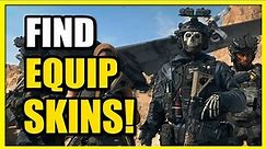 How to Find & Equip Purchased SKINS in COD Modern Warfare 3 (Quick Method)