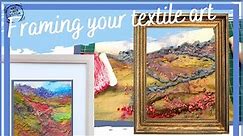 Framing tutorial on how to prepare your textile fabric art for the frame.