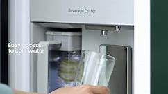 Samsung Bespoke 30 cu. ft. 3-Door French Door Smart Refrigerator with Beverage Center in White Glass, Standard Depth RF30BB660012