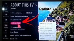 Update LG smart TV||