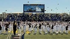 US Naval Academy's Class of 2023 hat toss