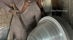 Making large stainless steel bowl || Production of Stainless Steel Utensils #shorts