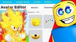 I Made The Most REALISTIC Super Sonic Avatar... (Sonic Roblox Avatar)