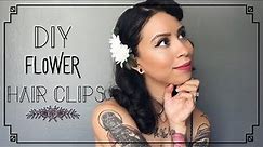 DIY Flower Hair Clips // Retro Flower Clips