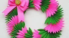 How to Make Paper Christmas Wreath | Paper Wreath for Christmas Decorations