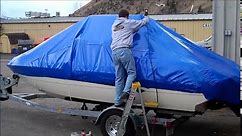 How to DIY shrink wrap a boat!! Shrink wrapping for winter boat protection.