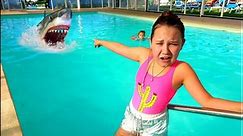 Baby Shark Saved By Ruby & Bonnie Kids Pretend Play in Swimming Pool