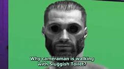 GigaChad's reaction on Sluggish Toilet