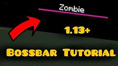 How to Use Bossbar Command? Mob's Bossbar Tutorial! - Minecraft! 1.13+