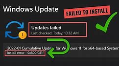 Fix install error 0x800f081f Windows 11