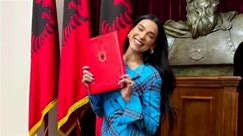 Pop star Dua Lipa granted Albanian citizenship in Tirana ceremony - video Dailymotion