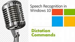 Speech Recognition on Windows 10 - Dictation Commands
