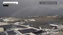 Double rainbow spotted over San Francisco airport