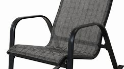 Grand Patio Outdoor Rocking Chair for Porch, All-Weather Rocker Chair for Patio with Steel Frame Sling Textile Lounge Chair for Patio, Balcony, Garden, Backyard, Black