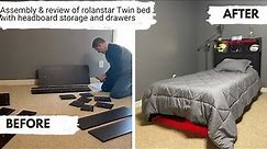 Assembly & Review: Rolanstar Twin Bed Frame with Storage Headboard, Drawers and Charging Station
