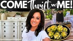 Come Thrift With Me + EASY High End THRIFT FLIP Decor On a Budget!
