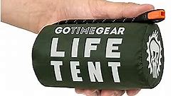 Go Time Gear Life Tent Emergency Survival Shelter – 2 Person Emergency Tent – Use As Survival Tent, Emergency Shelter, Tube Tent, Survival Tarp - Includes Survival Whistle & Paracord