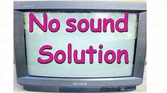 Sony tv no sound solution