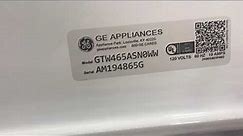 General Electric / GE GTW465ASNWW