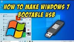 How To Make A Windows 7 Bootable USB Drive [2023]