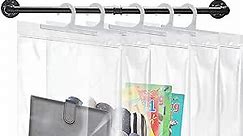 Hanging Storage Bags 24 Pack, Large Hook 10 x 12.5-inch Clear Plastic Bags for Classroom, Library and Pharmacy Use