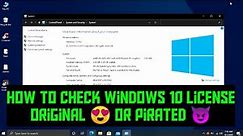 Check Your Windows 10 License Original Or Pirated