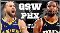 Golden State Warriors vs Phoenix Suns Full Game Highlights | Feb 10 | 2024 NBA Season