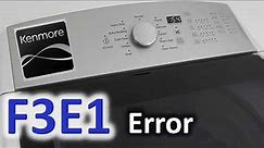 F3E1 Error Code SOLVED!!! Kenmore Top Load Washer Washing Machine F3EI