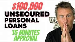 UNSECURED Personal Loans $1K - $100,000 & Low Credit Score OK!