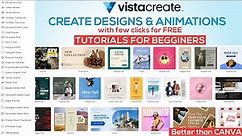 VISTA CREATE Tutorial | To make Online Designs & Animations for FREE - Class 1 in English