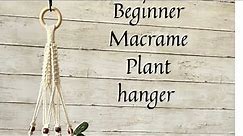 Easy macrame plant hanger using supplies from this amazon beginner macrame kit